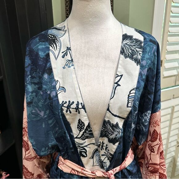 Anthropologies Tori Cropped Floral Boho Kimono One Size - Picture 3 of 12